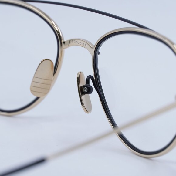 Thom Browne TB-109-A-GLD-BLK-53 Eyeglasses Gold/Black Aviator Frame 53mm - Picture 11 of 12